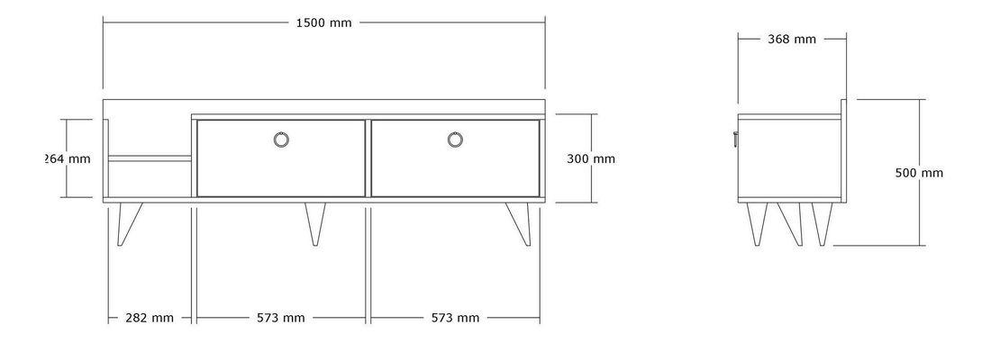 TV stolek/skříňka Bukume (dub)