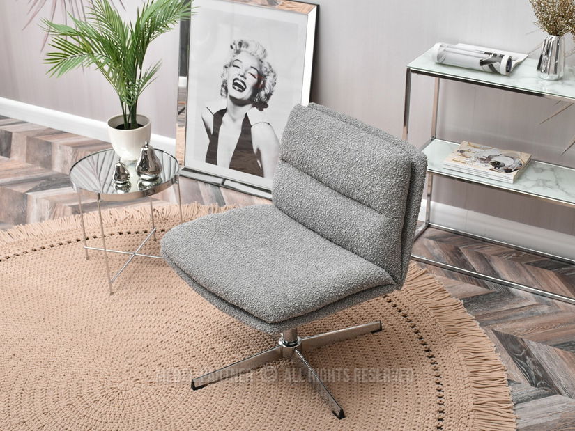 Židle Sky (šedá + zlatá)