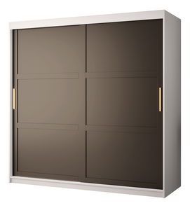 Šatní skříň Riven 1 180 (bílá matná + černá matná)