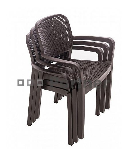 Zahradní kreslo Kara (cappucino) (Plast)