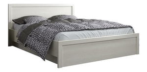 Manželská postel 160 cm Japon (bílá) (s roštem) (s úl. prostorem)