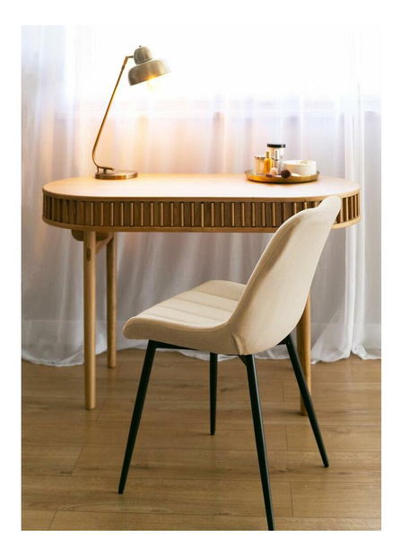 Jídelní židle Ruler (béžová + černá)