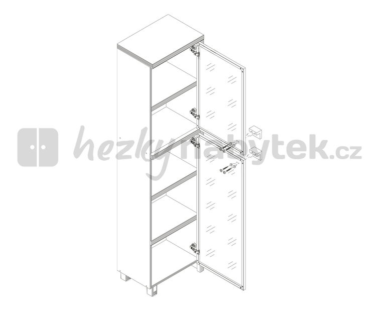 Vitrína BRW VIS A VIS V2WB/20/5P