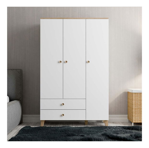 Šatní skříň Ventire (dub bílý)