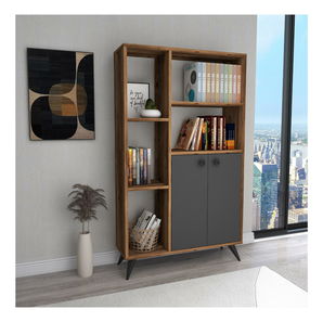 Regál Pudede (ořech světlý + antracit)