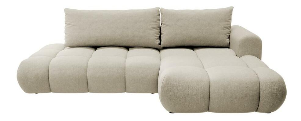 Rohová sedací souprava Ombre (P) (tmavobéžová + černá)