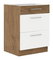 Dolní kuchyňská skříňka Bronte 60 D 3S BB (dub lancelot + bílý lesk)