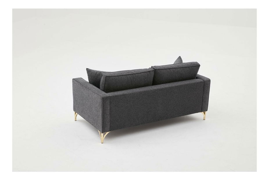 Pohovka dvousedačka Berlunetta (antracit + zlatá)