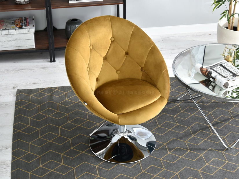 Křeslo Lush 3 (zlatá + zlatá)