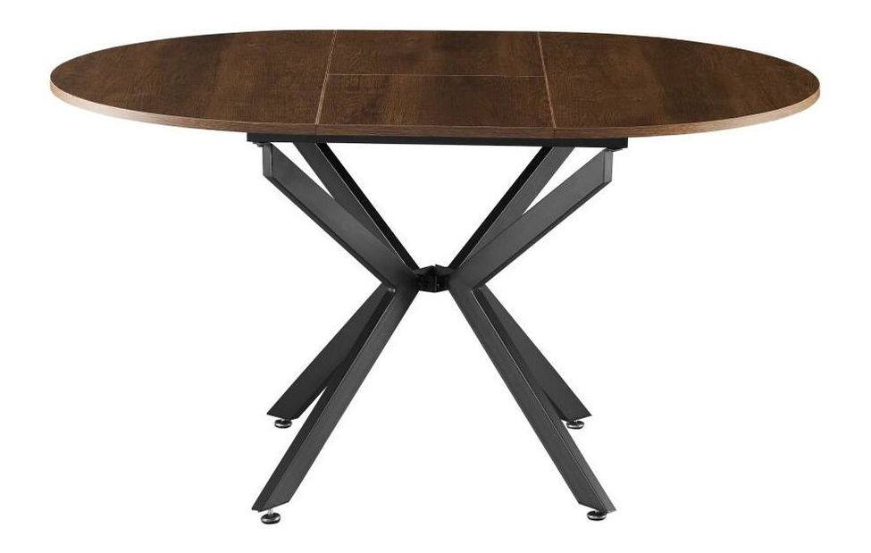 Rozkládací jídelní stůl Amero (dub tmavý + černá) (pro 4-6 osob)