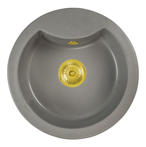 Kuchyňský dřez Mellusa (šedá) (bez otvoru pro baterii)