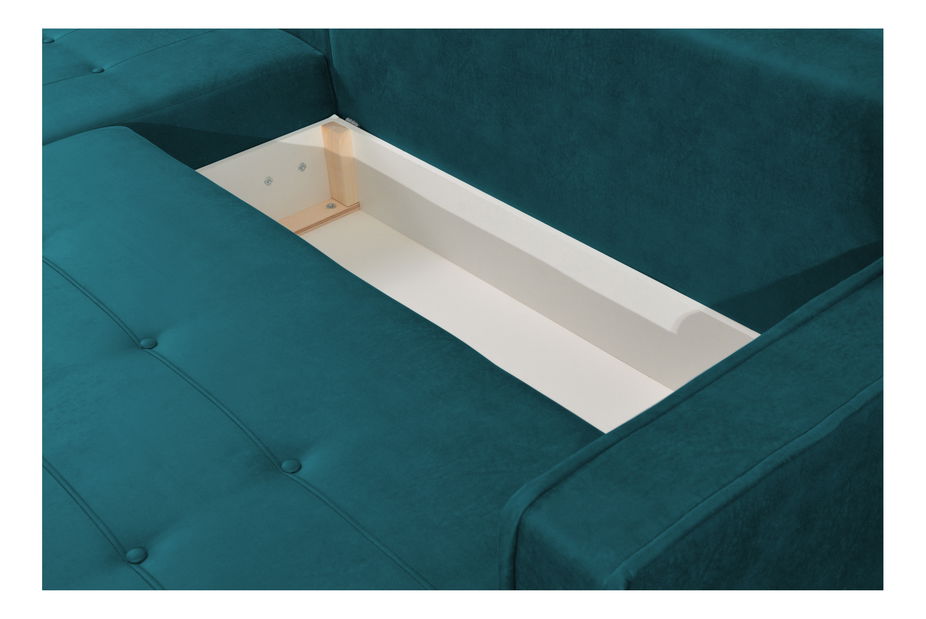 Rohová sedací souprava Tanore (tmavě zelená) (L)