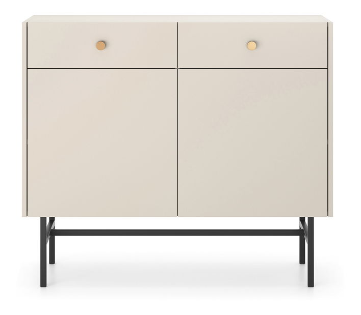 Komoda Desanta 2D2SZ (béžová + černá)