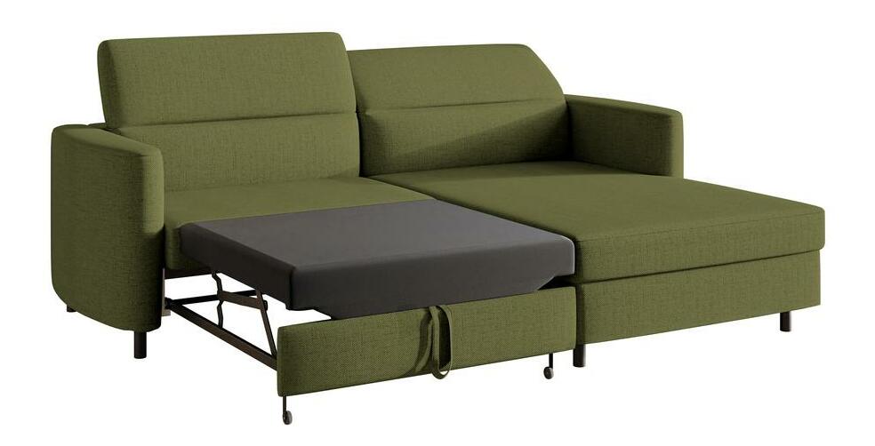 Rohová sedací souprava Buchu (P) (olivová + černá)