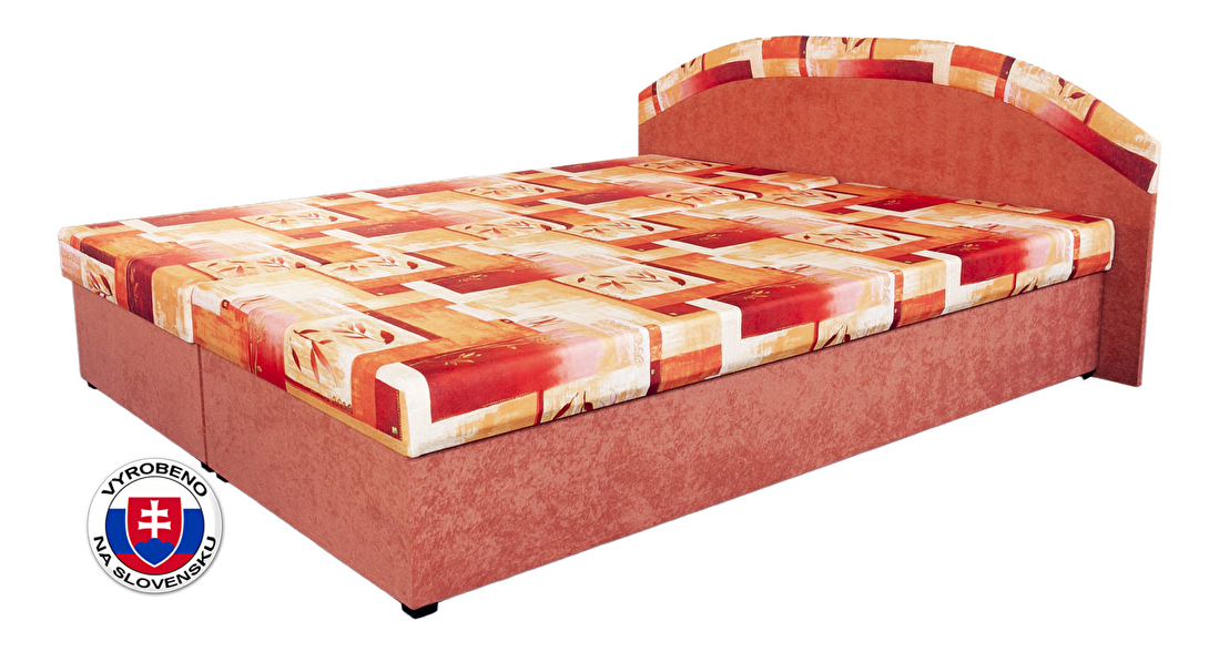 Manželská postel 160 cm Petra oranžová
