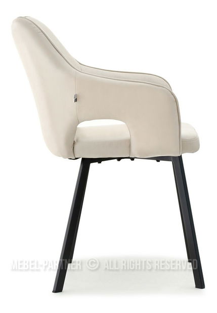 Židle Carl (krémová + chromová)