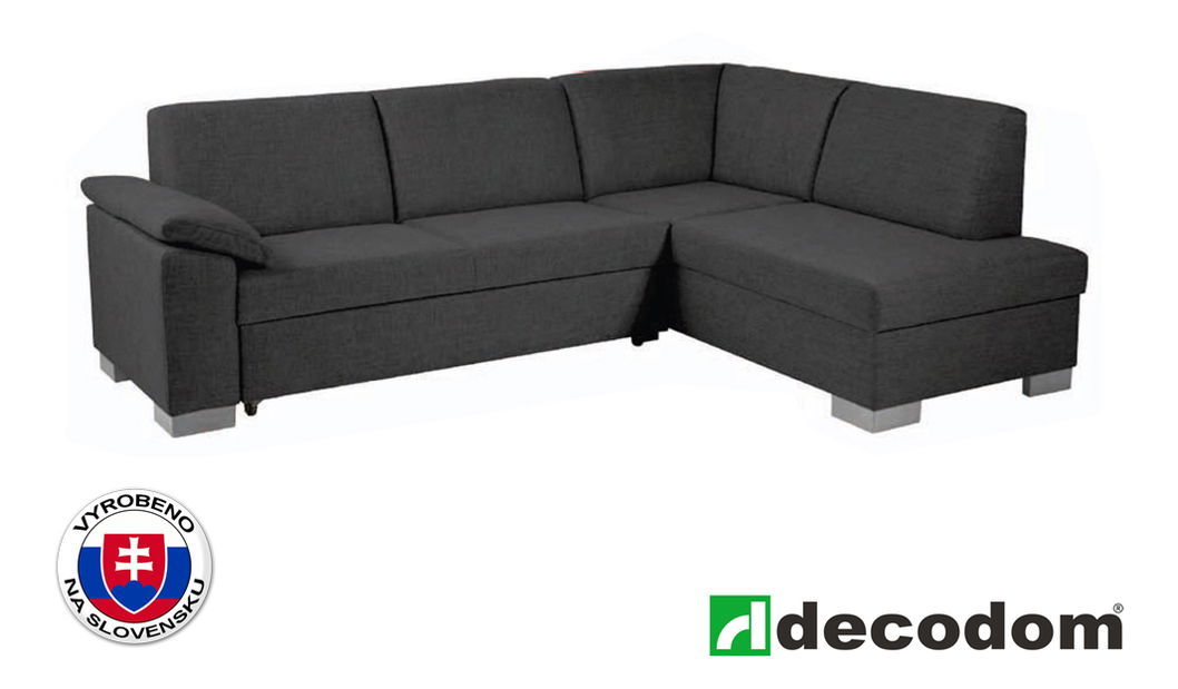 Rohová sedačka OBI Malaga Lux antracit (P) * výprodej