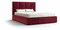 Manželská postel 140 cm Gino (bordó) (s roštem a úložným prostorem)