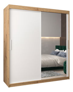 Šatní skříň 180 cm Toki 2 (Dub artisan + Bílá matná)