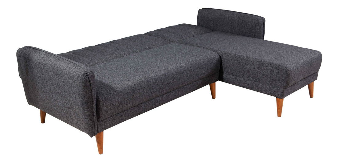 Rohová sedací souprava Adrie (P) (Tmavá šedá)