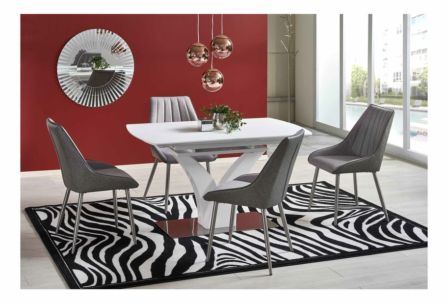 Rozkládací jídelní stůl 140-180 cm Penap (bílá) (pro 6 8 osob)