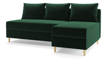 Rohová sedací souprava Vlada (P) (tmavě zelená)
