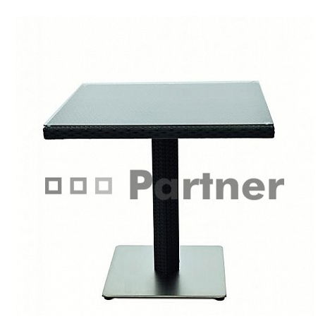 Zahradní stůl Gina (černá) (um. ratan)