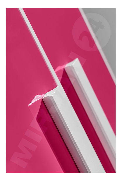 PC stolek Rowan RL9 (bílá + bílá lesklá + šedá)