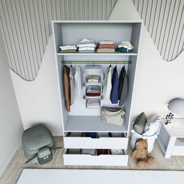 Šatní skříň Gloriana (bílá)