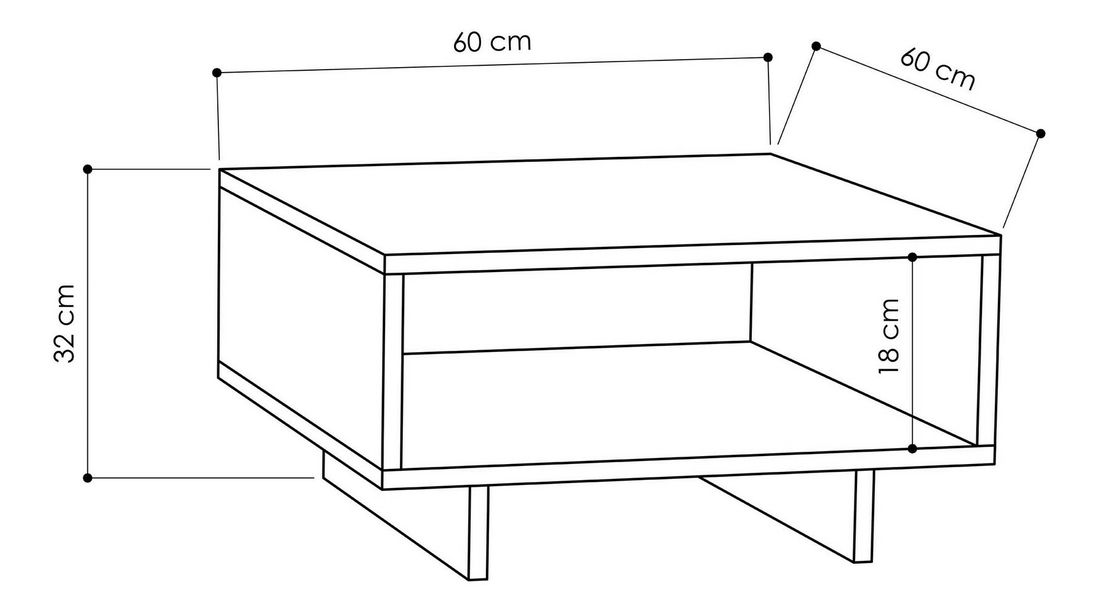 Konferenční stolek Honolulu (Dub + Antracit)