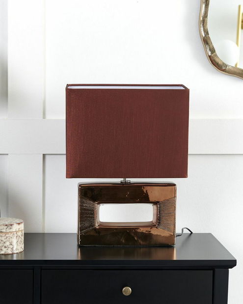 Stolní lampa Onver (hnědá)