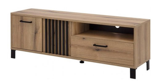 TV stolek/skříňka Neo NE1 (dub evoke + černá matná)
