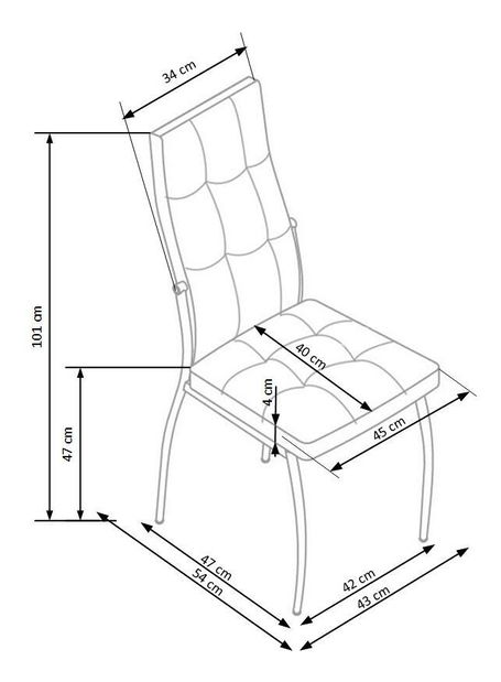 Jídelní židle Kinoa (černá)