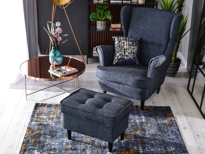 Křeslo ušák Margis (šedá)