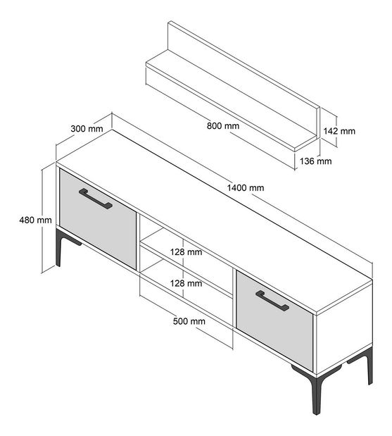 Obývací stěna Ragnarock (Ořech)