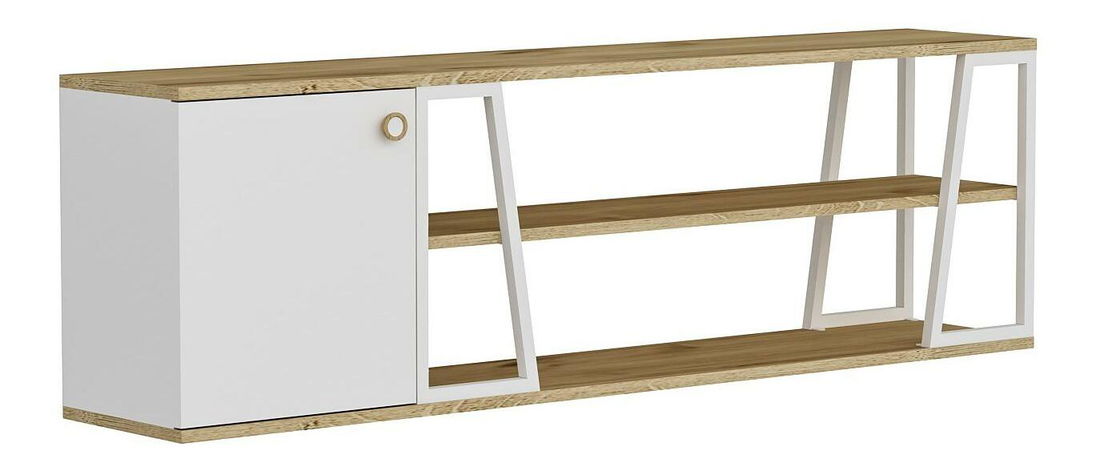 Regál Nidupe 8 (dub safírový + bílá)