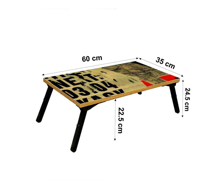 Stojan na notebook Kisosi (černá + borovice atlantická)