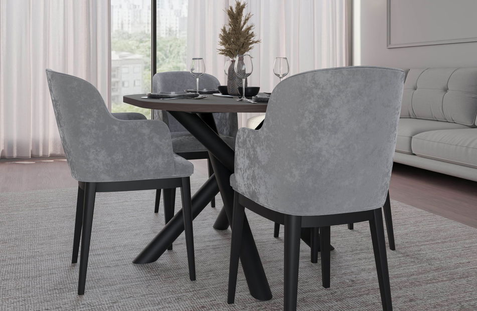 Oválný jídelní stůl Ossla (ořech)