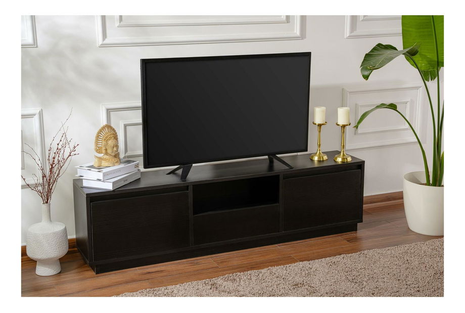 TV skříňka Vangarella (tmavé dřevo)