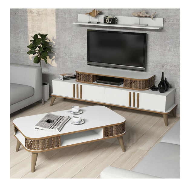 Sada nábytku do obývacího pokoje Etela (bílá)