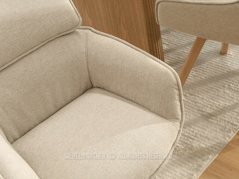 Židle Doris (béžová + dub)