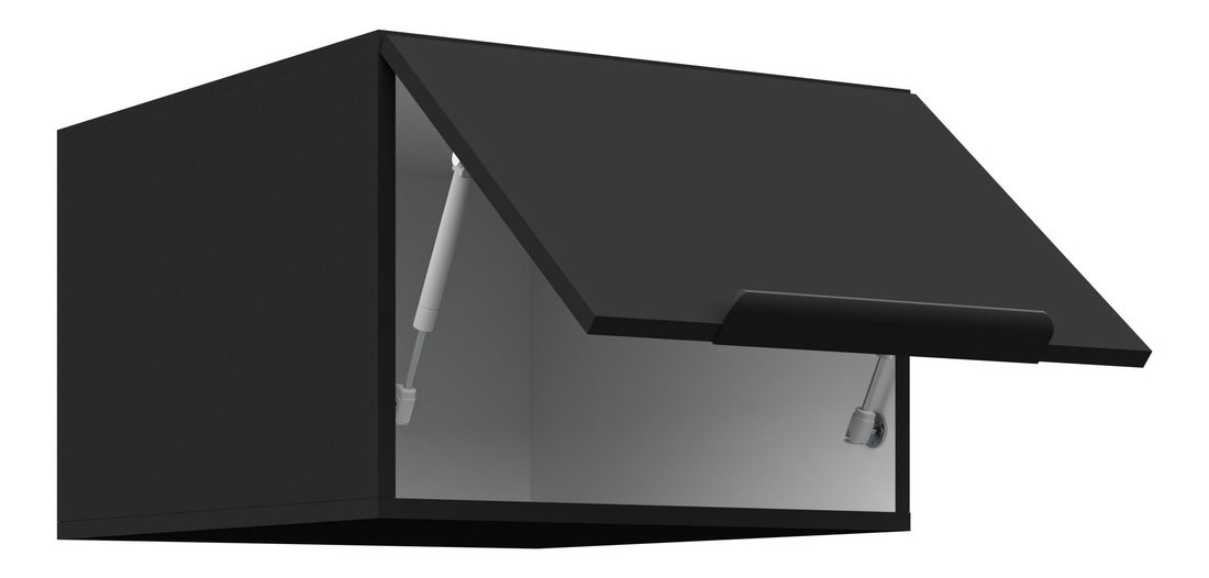 Horní kuchyňská skříňka Sienla 50 NAGU 36 1F (černá matná)