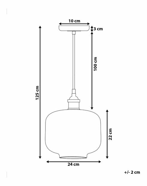 Závěsná lampa Lamvo (průhledná)