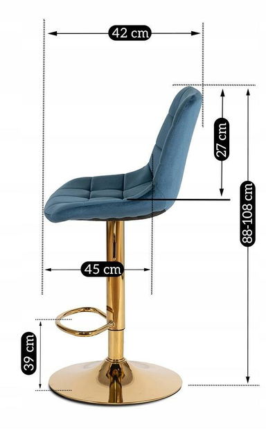 Barová židle Aportaban 1 (modrá)