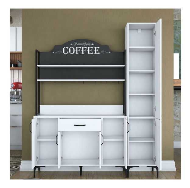 Set kuchyňských skříněk Jenaretta 49 (bílá + černá)