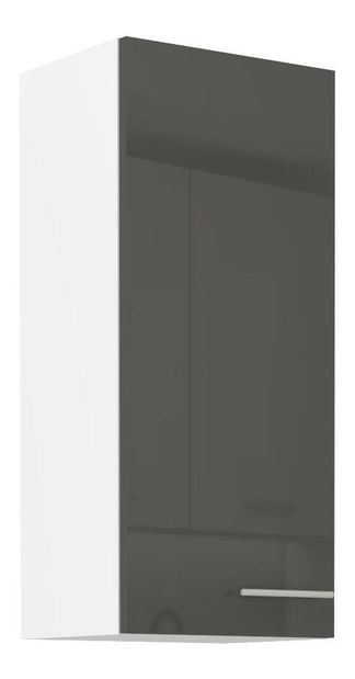 Horní kuchyňská skříňka Lavera 40 G-90 1F (korpus: bílá + fronta: lesk šedý)