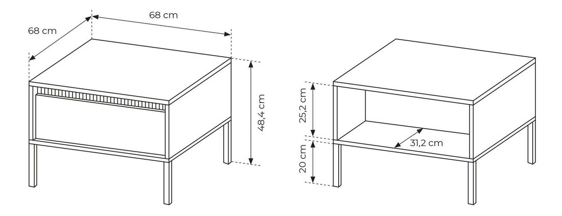 Konferenční stolek Sesen (černá)