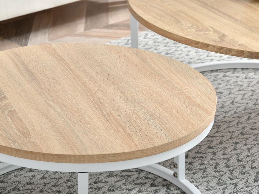 Konferenční stolek Kolja Zest Xl (sonoma + bílá)