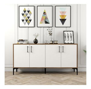 Skříňka Kim 160 (bílá + ořech)