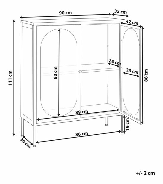 Vitrína Shanita (bílá)